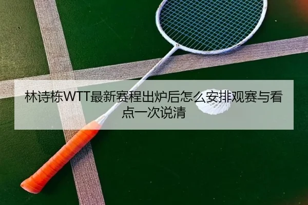 林诗栋WTT最新赛程出炉后怎么安排观赛与看点一次说清